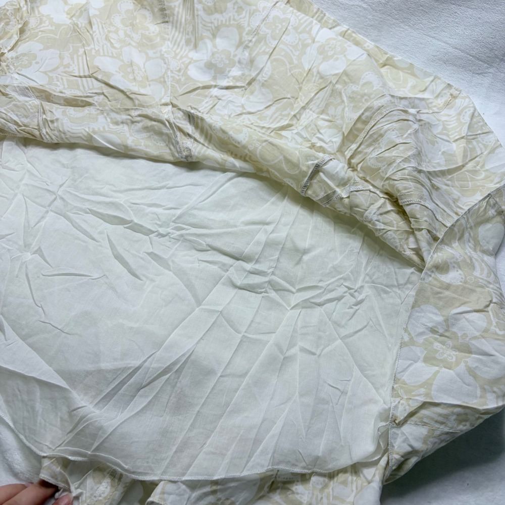 Casa Blanca Skirt Floral Midi Beige Cream Crochet Lace Trim Boho Size EUR 40 - Picture 5 of 7